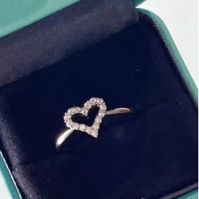 2024 Tiffany Love Heart Rings 18K Platinum Diamond GRP10764